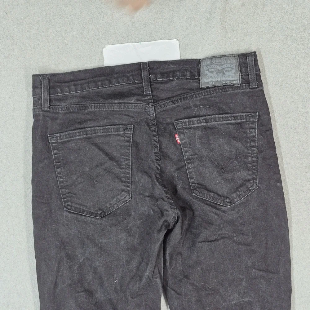 Levi's 511 Men Jeans 36X32 Black Denim Slim Fit 30